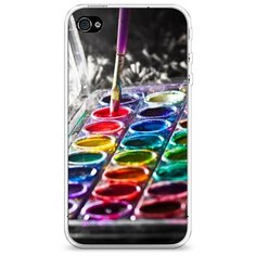 Силиконовый чехол "Палитра красок" на Apple iPhone 4/4S / Айфон 4/4S Case Place