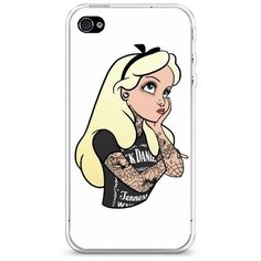 Силиконовый чехол "Белоснежка в татуировках" на Apple iPhone 4/4S / Айфон 4/4S Case Place