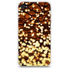 Силиконовый чехол "Новогодняя гирлянда" на Apple iPhone 4/4S / Айфон 4/4S Case Place