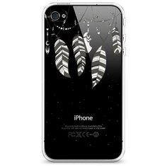 Силиконовый чехол "Гирлянда из перьев 3" на Apple iPhone 4/4S / Айфон 4/4S Case Place