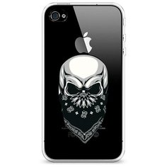 Силиконовый чехол "Череп в маске" на Apple iPhone 4/4S / Айфон 4/4S Case Place