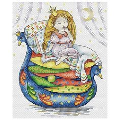 Набор для вышивания на канве ЖАР-птицА "Принцесса на горошине", 18х23см (вышивка крестом)