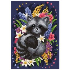 Алмазная мозаика Brilliart "Весенний енот", 27x38см