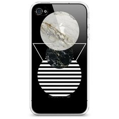 Силиконовый чехол "Пирамида из кругов" на Apple iPhone 4/4S / Айфон 4/4S Case Place