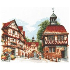 Набор для вышивания крестиком Палитра "Тихая улочка", 40x30см