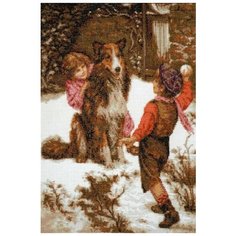 Набор для вышивания крестиком Палитра "Первый снег", 25x37см