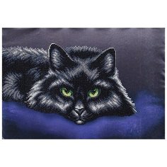 Набор для вышивания бисером Магия канвы Черный кот, 39x27см (бисер в комплект не входит!)