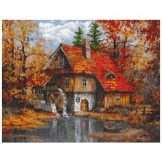 Набор для вышивания крестиком Палитра "Водяная мельница", 39x30см