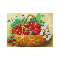 Набор для вышивания бисером Паутинка "Лукошко клубники", 37,5x29см
