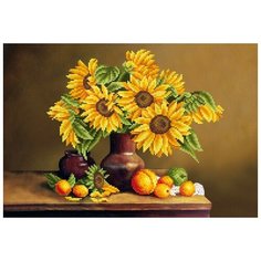 Набор для вышивания бисером Магия канвы Подсолнухи с фруктами, 39x27см (бисер в комплект не входит!)