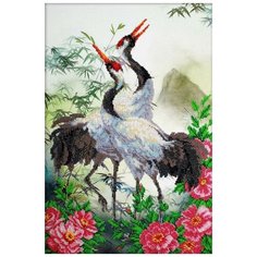 Набор для вышивания бисером Паутинка "Журавли", 30x45см