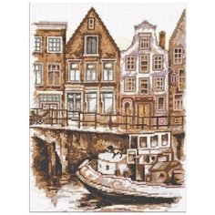 Набор для вышивания крестиком Палитра "Набережная Амстердама", 24x30см