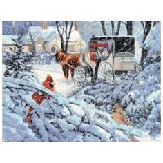 Набор для вышивания крестиком Палитра "Краски зимы", 37x27см