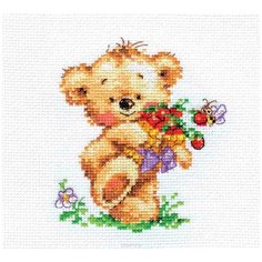 Набор для вышивания Алиса "Мишутка-сластена", 11x12см (вышивка крестом)