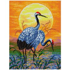 Алмазная мозаика "Вышиваем бисером" Набор "Журавли"30х40см