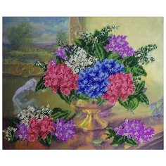 Набор для вышивания бисером FeDi "Букет гортензии", 38x32 см.
