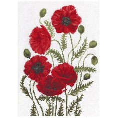 Набор для вышивания крестиком Палитра "Луговые маки", 24x33см
