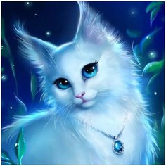 Алмазная мозаика Molly 30х30 см Пушистая красавица 28 цветов