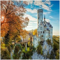 Алмазная мозаика Molly 30х30 см Замок Лихтенштайн квадратные элементы, без подрамника 28 цветов