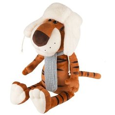 Maxitoys Luxury Тигр Федя в Ушанке и Вязаном Шарфе 28 см
