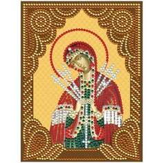 Алмазная мозаика с нанесенной рамкой Molly Семистрельная Божия Матерь 20х15 см