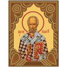 Алмазная мозаика с нанесенной рамкой Molly Николай Чудотворец 20х15 см