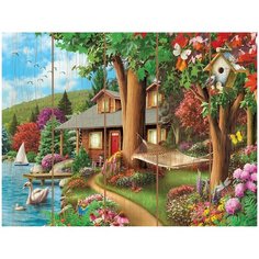 Картина по номерам на дереве Molly Сказочный домик 23 цвета 30х40 см