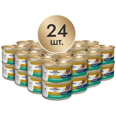 Влажный корм для кошек Gourmet Голд, с кроликом 24 шт. х 85 г (паштет)