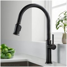 Смеситель для кухни (мойки) Kraus KPF-1680ORB, выдвижной