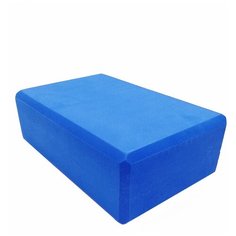 Блок для йоги, кирпичик, синий, 23х15х7.6 Icon