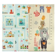 Коврик развивающий " Elefantino " двухсторонний , складной