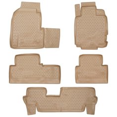 Element Коврики в салон подходят для HONDA Odyssey RA6 JDM 12/1999-09/2003, П.Р., 3 ряда, 5 шт. (полиуретан, бежевые)