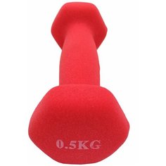 Шестиугольная гантель 0,5 кг, красная Icon