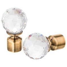 Наконечники для карниза OLEXDECO «Морано» 16 мм, Антик