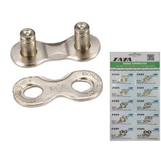 Taya соединительное звено цепи 5/ 6 скоростей, 1/2"x3/32", 1 комплект/блистер, 10 блистеров/карточка, серебристое/серебристое TBS