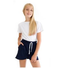 Шорты для девочек арт 11491-1, темно- синий, р.128 NOA