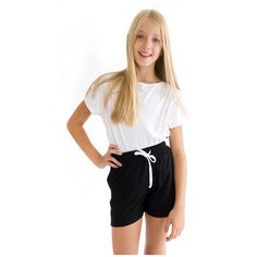 Шорты для девочек арт 11491, черный, р.122 NOA