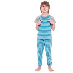 Пижама для мальчиков арт 11041-3, цвет бирюзовый, р.128 NOA