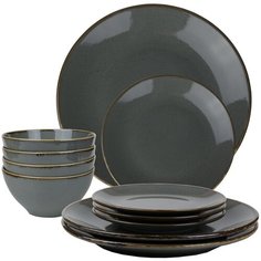 Набор посуды Porland Seasons 12 предметов, темно-серый