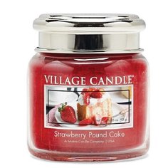Ароматическая свеча Village Candle "Клубничный торт", маленькая