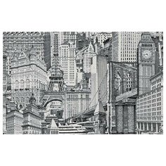 Обои Городской 0164-21 БелВинил 11СБ2 (0,53*10 м) Бумпром