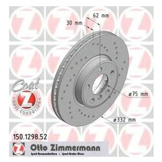 Тормозной диск Zimmermann 150.1298.52 для BMW X3 E83, X5 E53