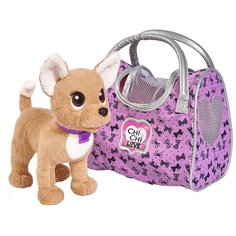 Мягкая игрушка Simba Chi Chi Love Путешественница с сумкой-переноской, 20 см бежевый 20 см