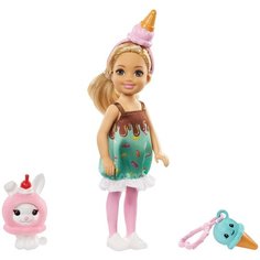 Кукла Barbie Челси с питомцем Мороженое, 14 см, GHV72