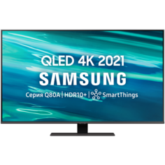 50" Телевизор Samsung QE50Q80AAU QLED, HDR (2021), черный
