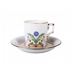 Чашка с блюдцем кофейная. Императорский фарфоровый завод. Форма Гербовая. Рисунок Замоскворечье. 160 мл.