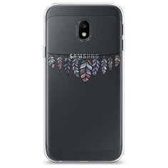 Силиконовый чехол "Гирлянда из перьев 1" на Samsung Galaxy J3 2017 / Самсунг Галакси Джей 3 2017 Case Place