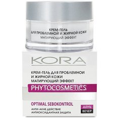 Kora Крем-гель для проблемной и жирной кожи матирующий эффект 3313 50 мл КОРА