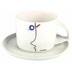 Чашка с блюдцем чайная. Императорский фарфоровый завод. Форма "Баланс". Рисунок "Стенберг". 280 мл.