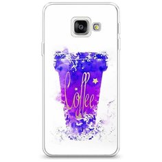 Силиконовый чехол "Кофейный стакан арт" на Samsung Galaxy A3 2016 / Самсунг Галакси А3 2016 Case Place